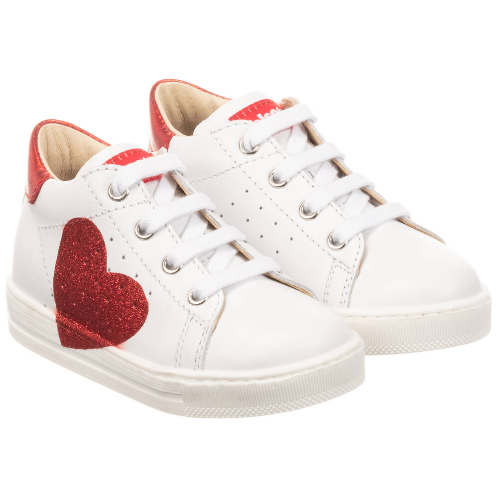 Falcotto by Naturino - Baskets blanches en cuir Fille | Childrensalon
