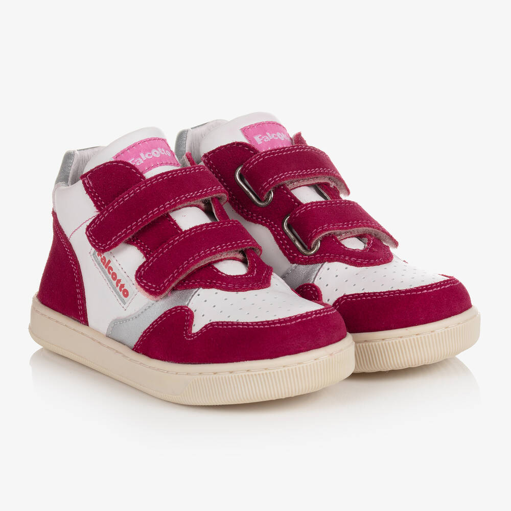 Falcotto by Naturino - Leder-Sneakers in Weiß und Rosa (M) | Childrensalon