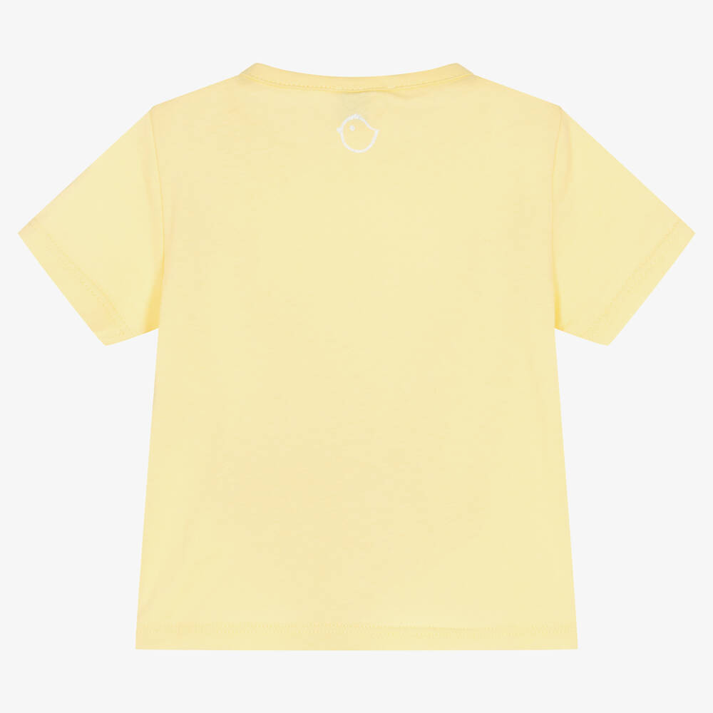 Falcotto by Naturino-Girls Yellow Cotton Glitter T-Shirt | Childrensalon Outlet