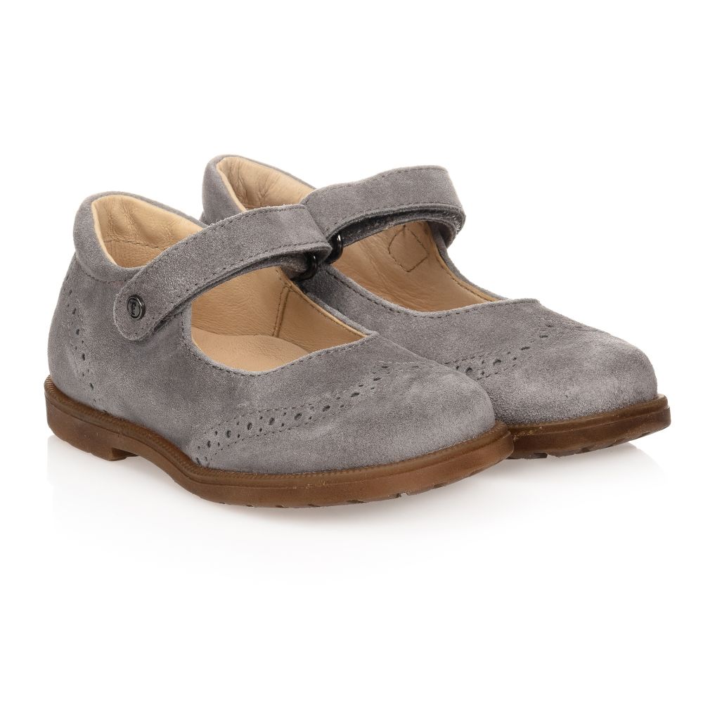 Falcotto by Naturino - Grey Suede Velcro Shoes | Childrensalon