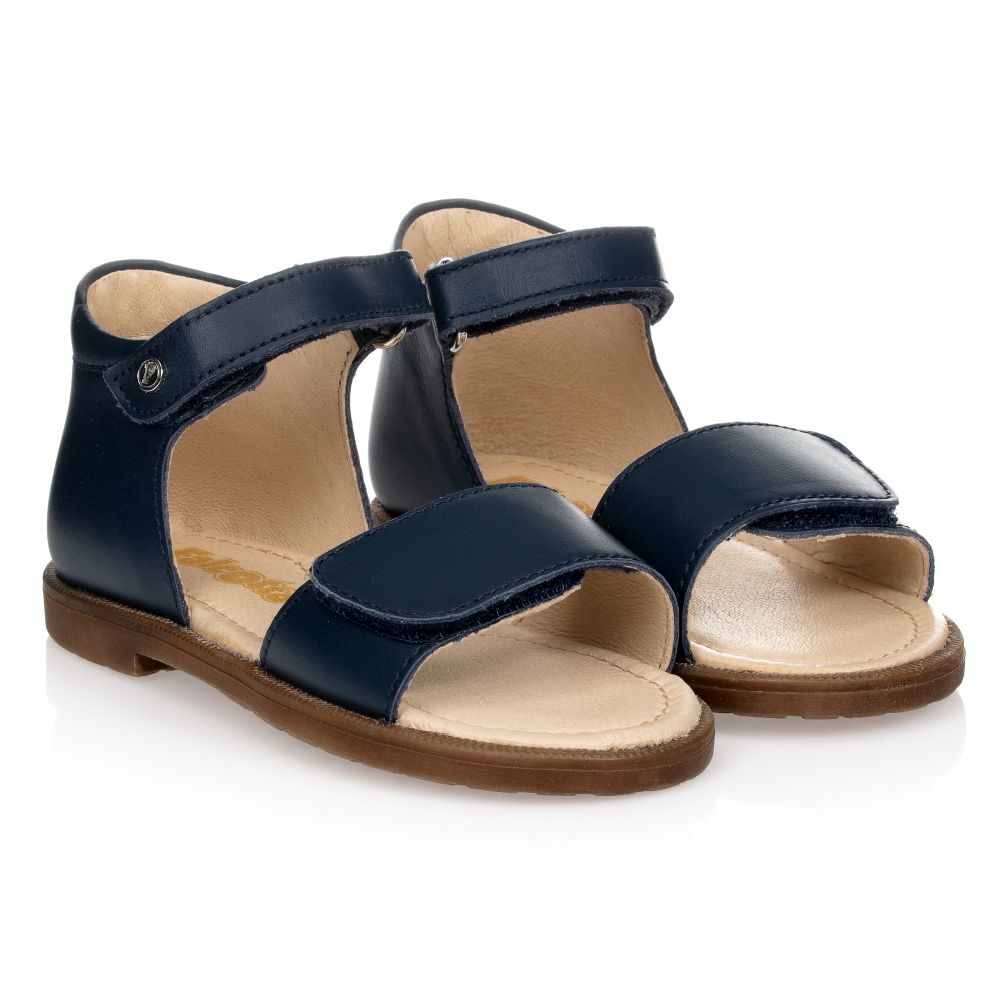 Falcotto by Naturino - Navy Blue Leather Sandals | Childrensalon