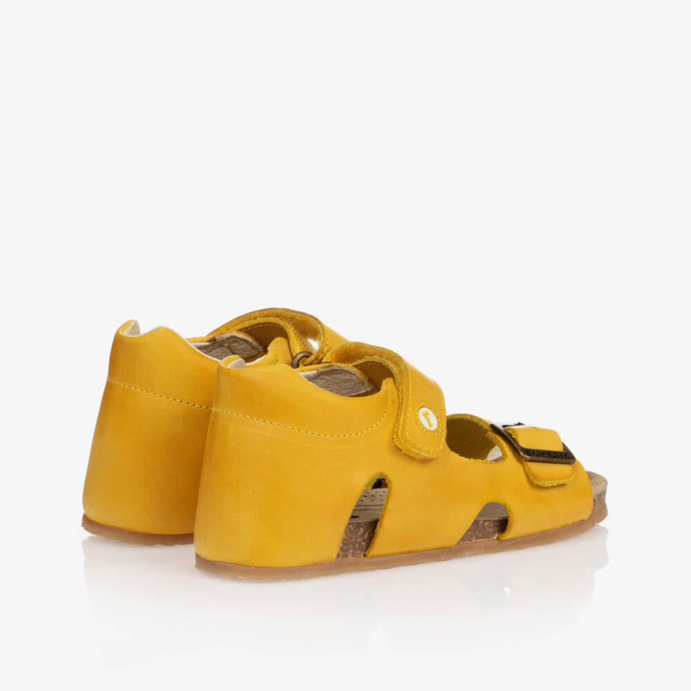Falcotto by Naturino-Yellow Leather Sandals | Childrensalon Outlet