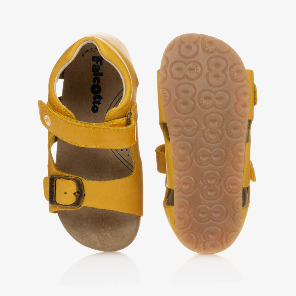Falcotto by Naturino-Yellow Leather Sandals | Childrensalon Outlet