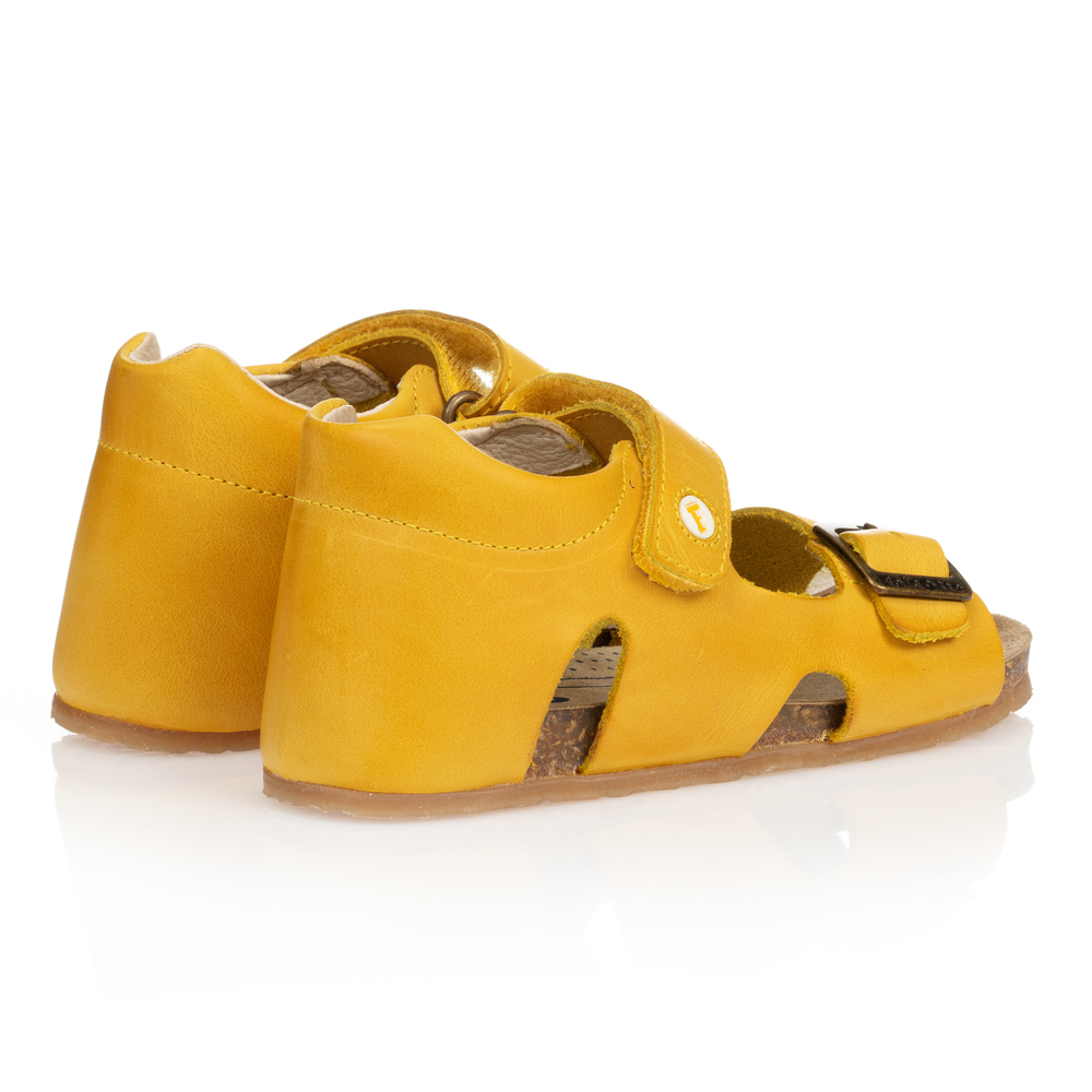 Falcotto by Naturino Yellow Leather Sandals