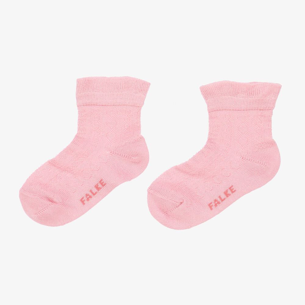 Falke-Baby Girls Pink Cotton Socks  | Childrensalon Outlet