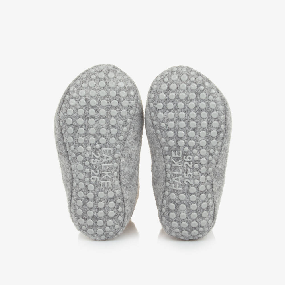 Falke-Beige Wool Slipper Socks | Childrensalon Outlet