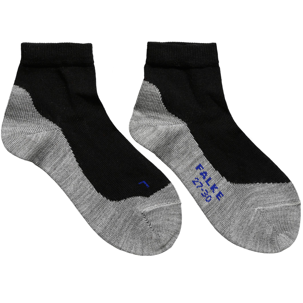 Falke - Chaussettes de sport noires en coton | Childrensalon