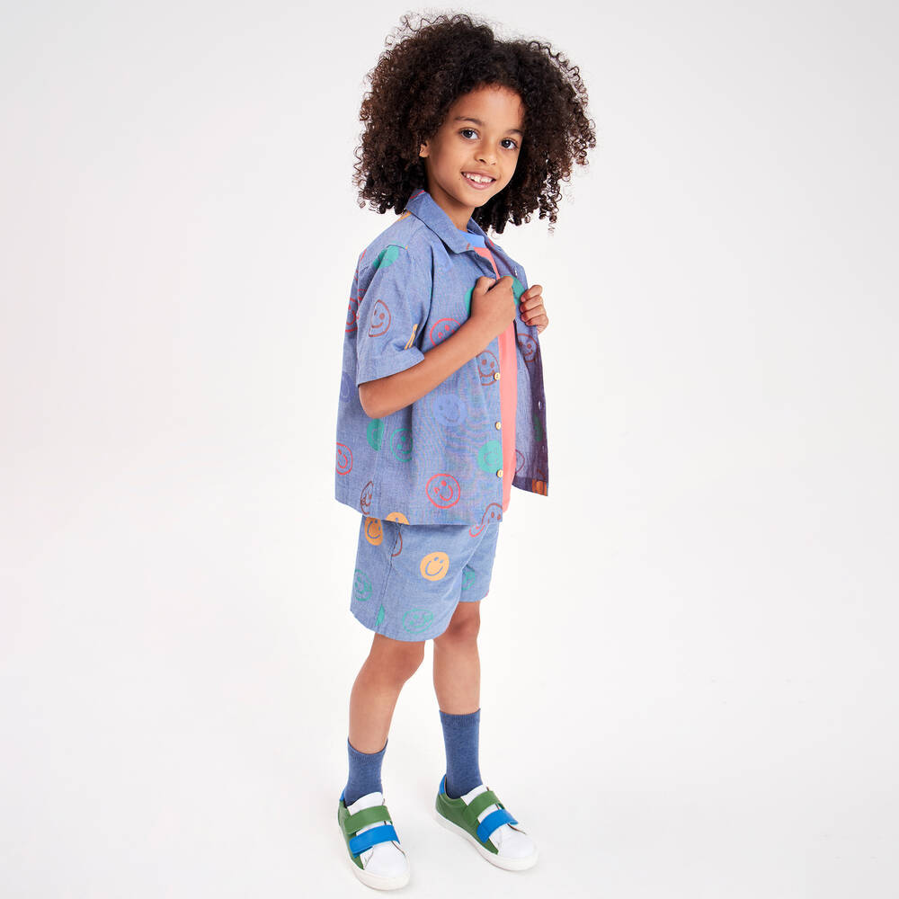 Falke-Blue Cotton Ankle Socks | Childrensalon Outlet