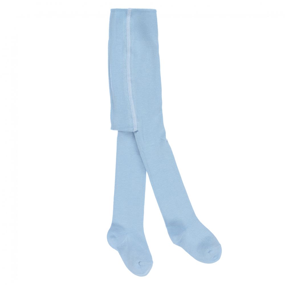 Falke Collants Bleus En Coton Bebe Childrensalon Outlet