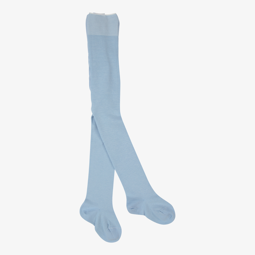 Falke - Blaue Baumwollstrumpfhose (B) | Childrensalon