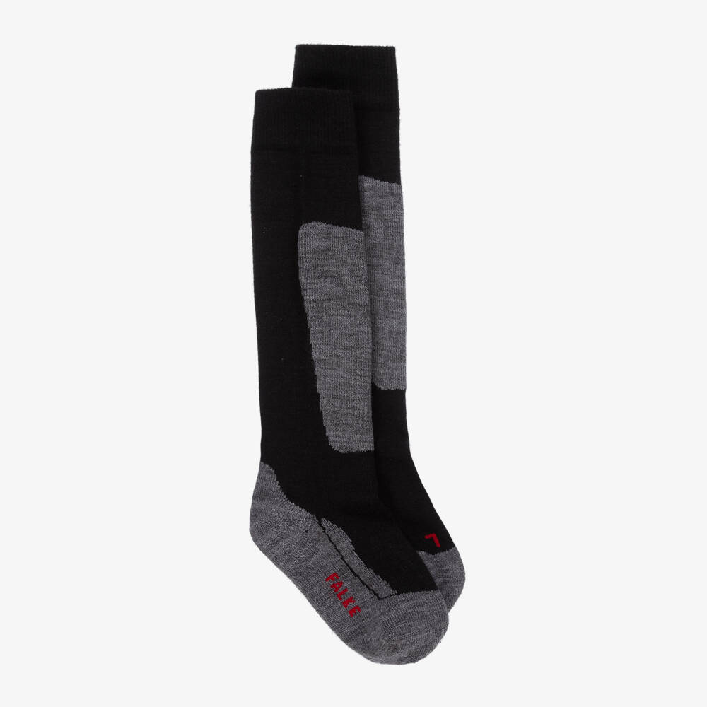 Falke-Boys Active Black Ski Socks | Childrensalon Outlet