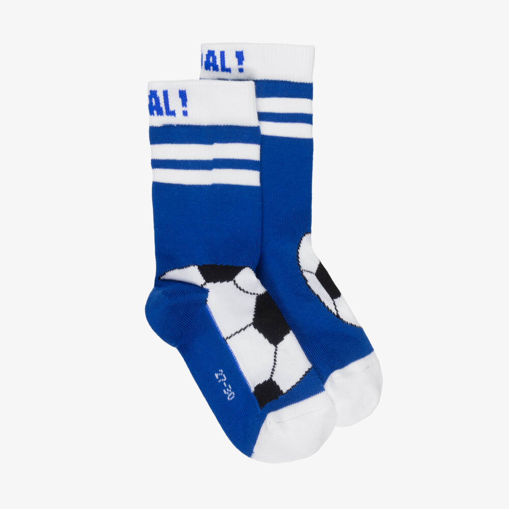 Falke-Boys Blue Football Socks | Childrensalon Outlet