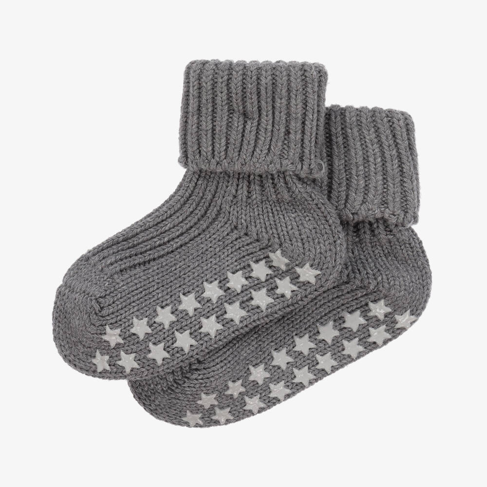 Falke-Boys Cozy Grey Comfort Socks | Childrensalon Outlet