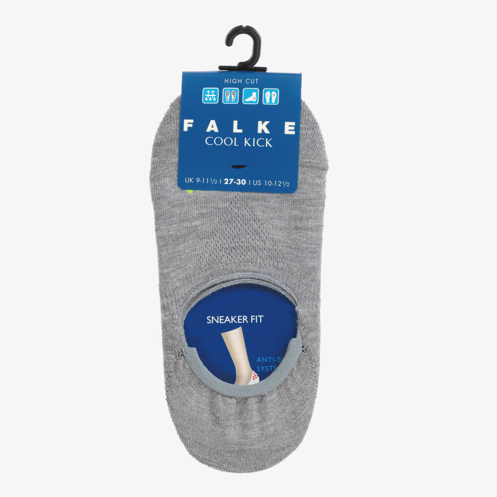 Falke-Boys Grey Soft Knit Ankle Socks | Childrensalon Outlet