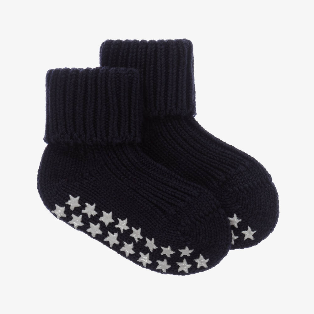 Falke-Boys Navy Cushioned Slipper Socks | Childrensalon Outlet