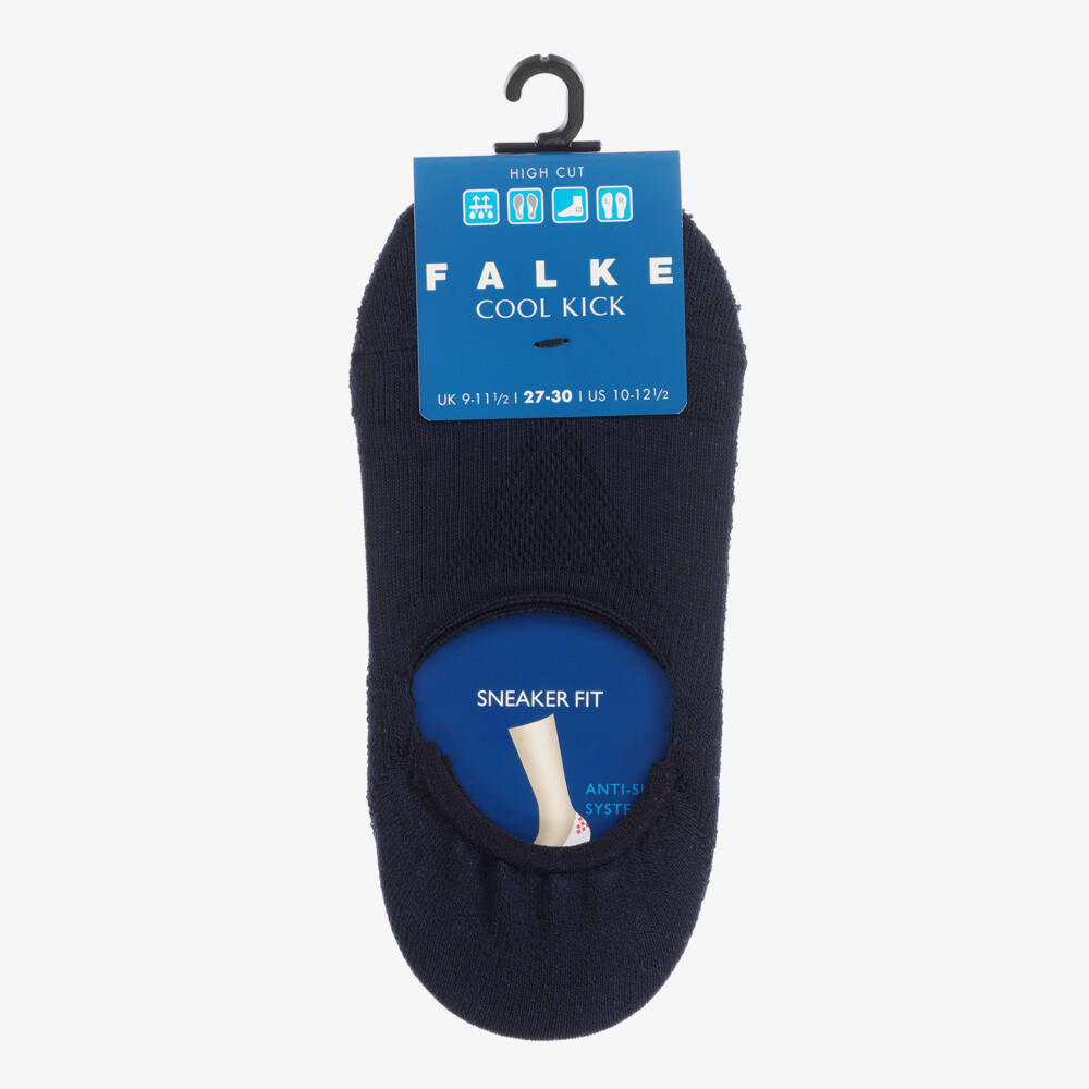 Falke-Boys Navy Stretch Knit Ankle Socks | Childrensalon Outlet