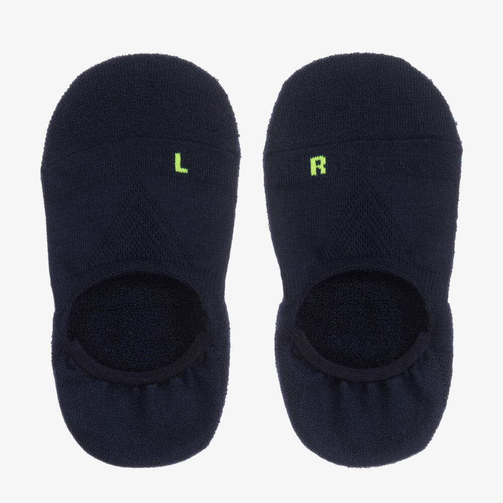 Falke-Boys Navy Stretch Knit Ankle Socks | Childrensalon Outlet