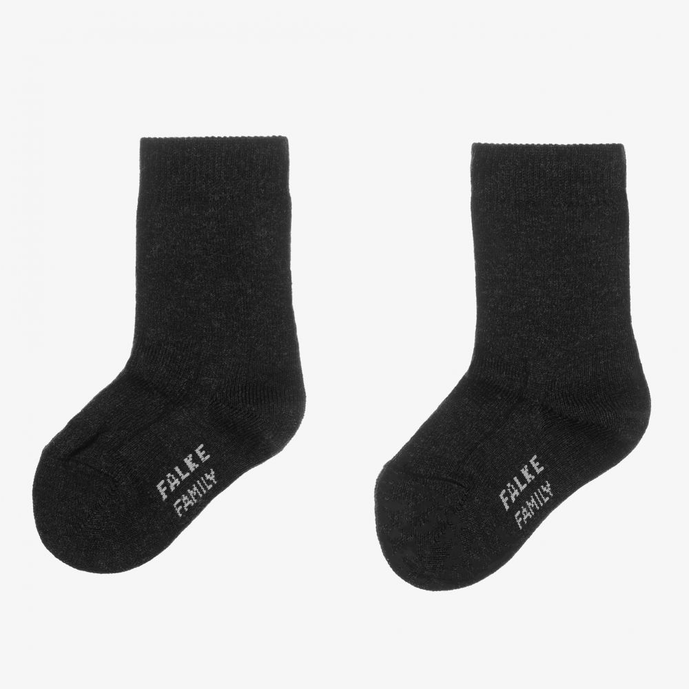 Falke - Dark Grey Cotton Ankle Socks | Childrensalon