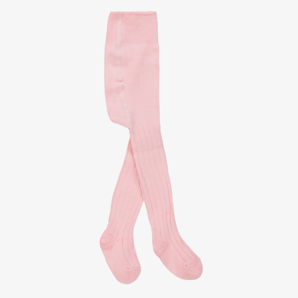 Falke-Girls' Blush Ribbed Cotton Leggings | Childrensalon Outlet