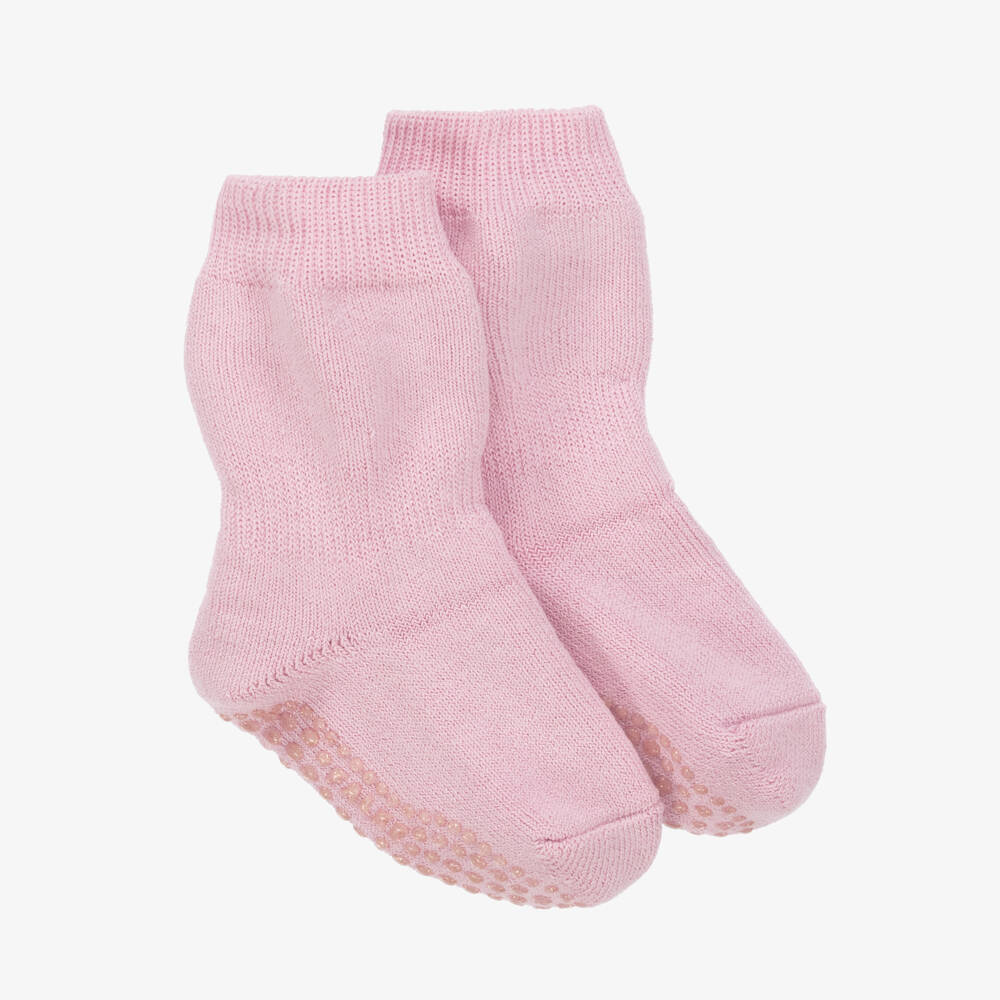 Falke-Girls Cozy Pink Knit Slipper Socks | Childrensalon Outlet