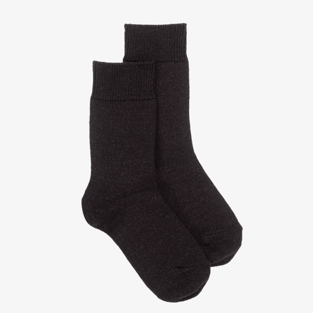 Falke-Girls Dark Heather Woolen Socks | Childrensalon Outlet