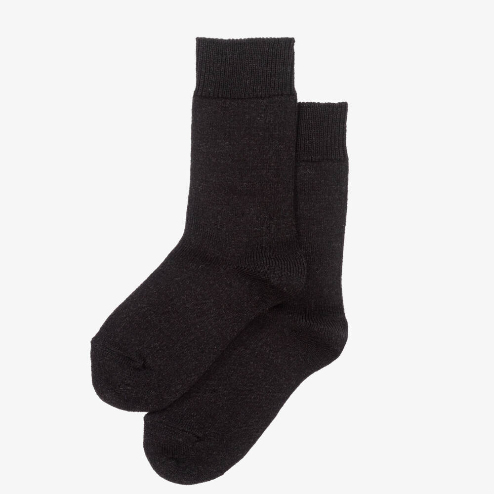 Falke-Girls Dark Heather Woolen Socks | Childrensalon Outlet