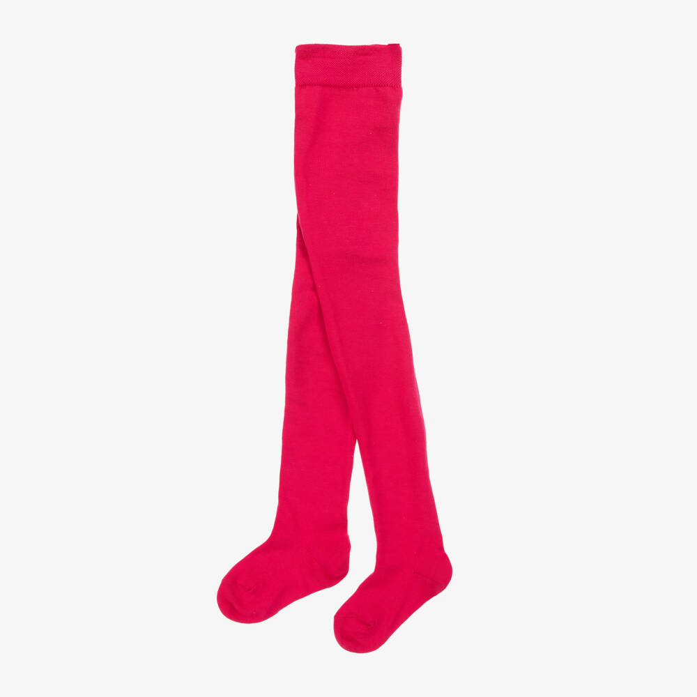 Falke-Girls Fuchsia Pink Cotton Tights | Childrensalon Outlet