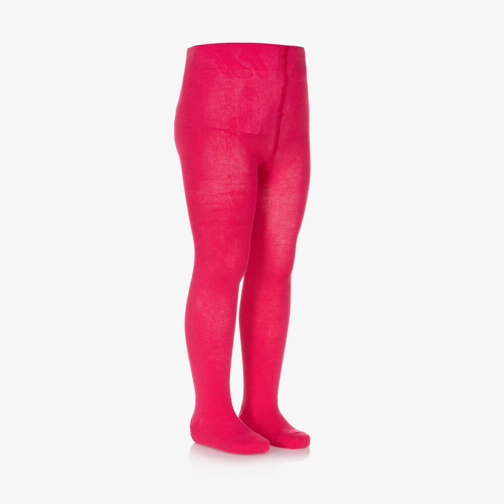 Falke-Girls Fuchsia Pink Cotton Tights | Childrensalon Outlet