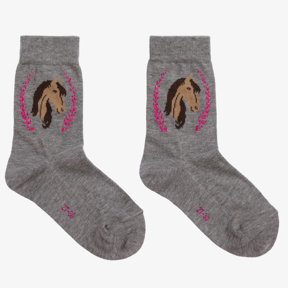 Falke - Серые хлопковые носки для девочек | Childrensalon