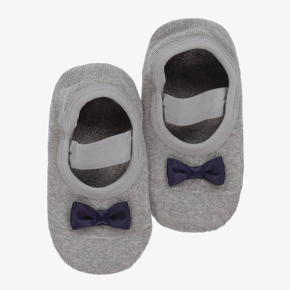 Falke-Girls Grey Cotton Slipper Socks | Childrensalon Outlet