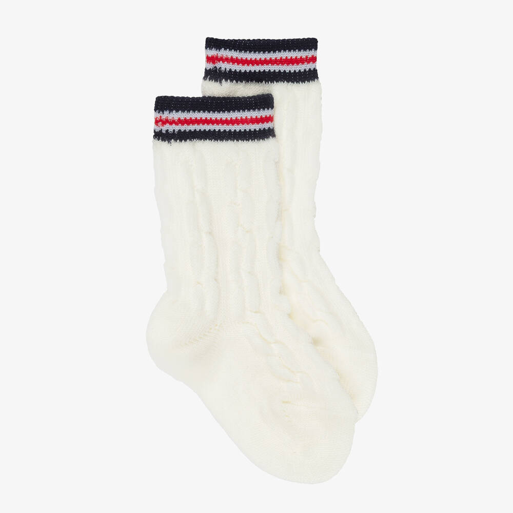 Falke-Girls Ivory Knit Socks | Childrensalon Outlet
