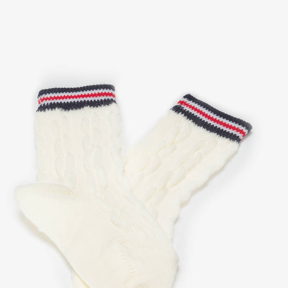 Falke-Girls Ivory Knit Socks | Childrensalon Outlet