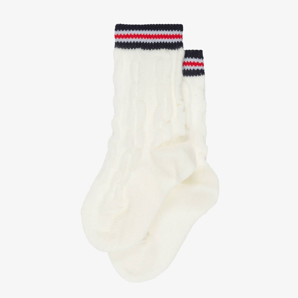 Falke-Girls Ivory Knit Socks | Childrensalon Outlet