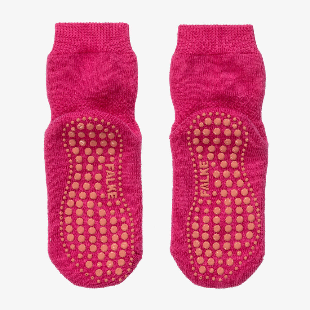 Falke-Girls Pink Cotton Wool Slipper Socks | Childrensalon Outlet