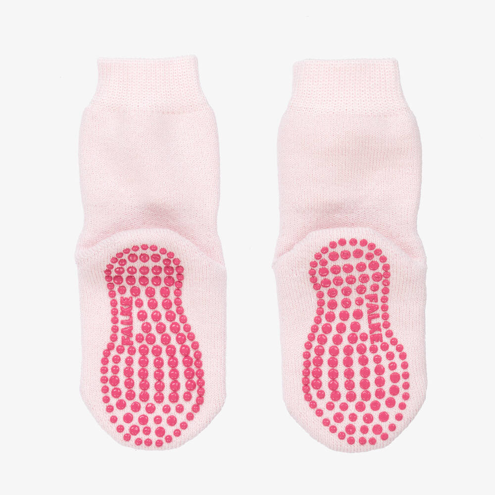 Falke-Girls Pink Cotton Wool Slipper Socks | Childrensalon Outlet