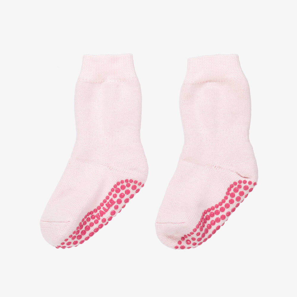 Falke-Girls Pink Cotton Wool Slipper Socks | Childrensalon Outlet
