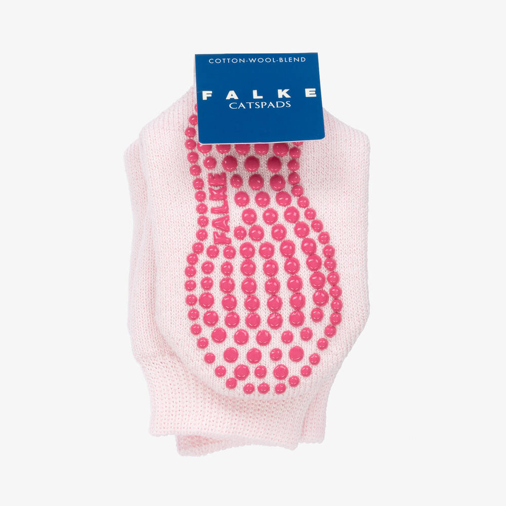 Falke-Girls Pink Cotton Wool Slipper Socks | Childrensalon Outlet