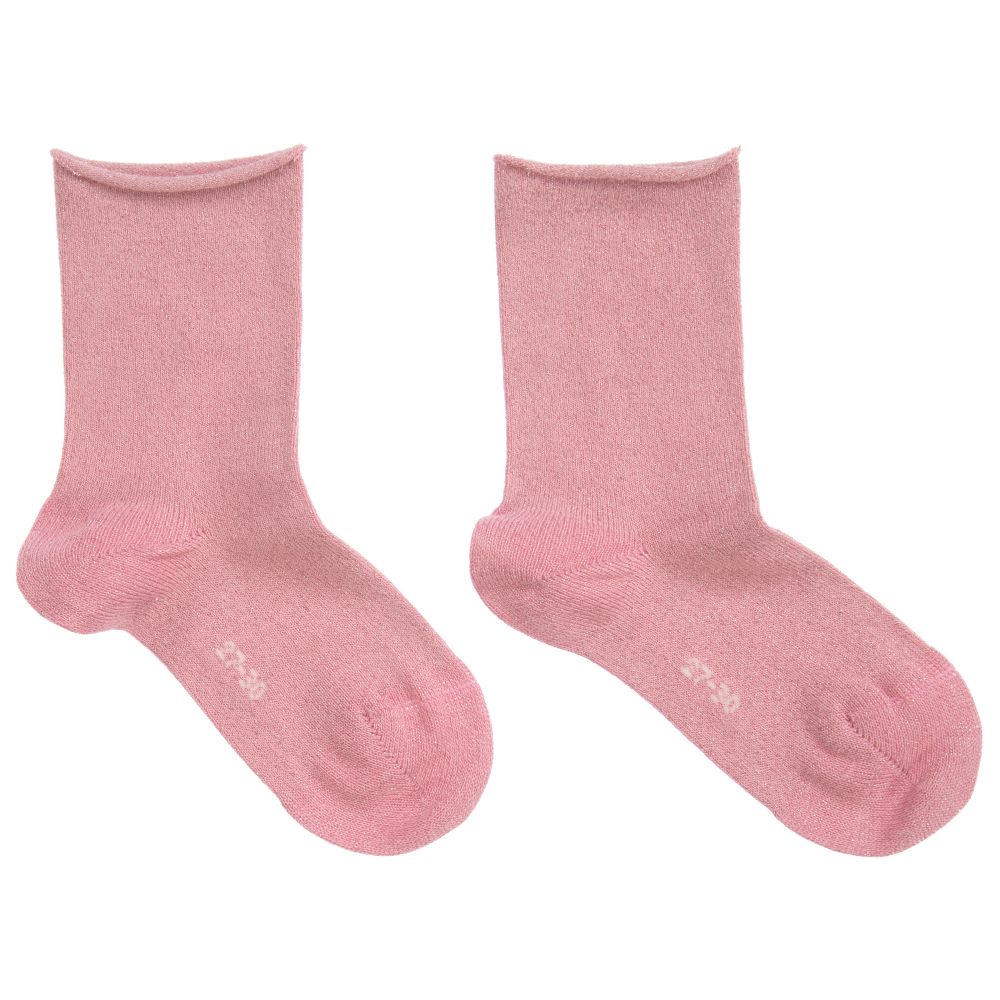 Falke - Girls Pink Sparkly Socks | Childrensalon