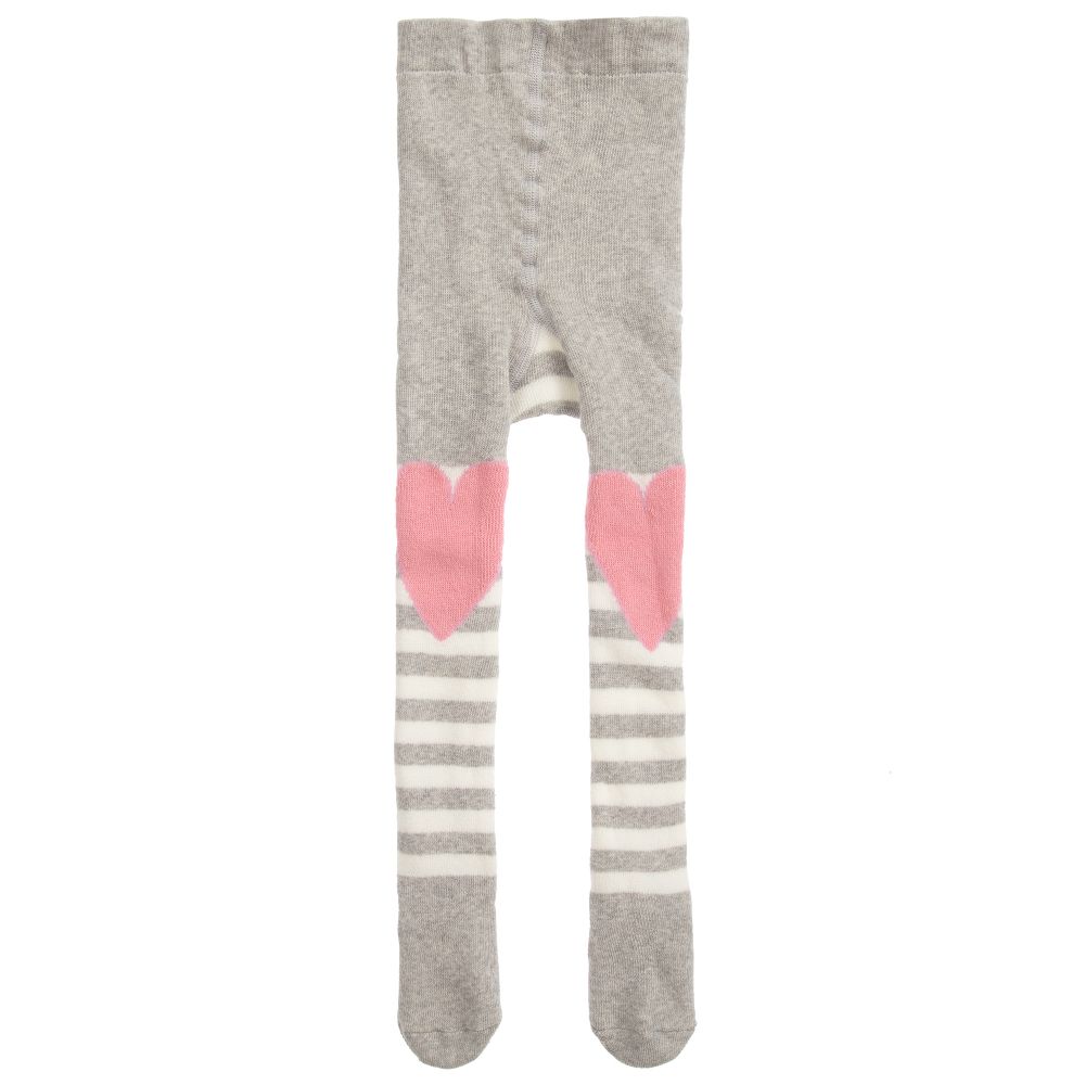 Falke-Grey & White Striped Tights | Childrensalon Outlet