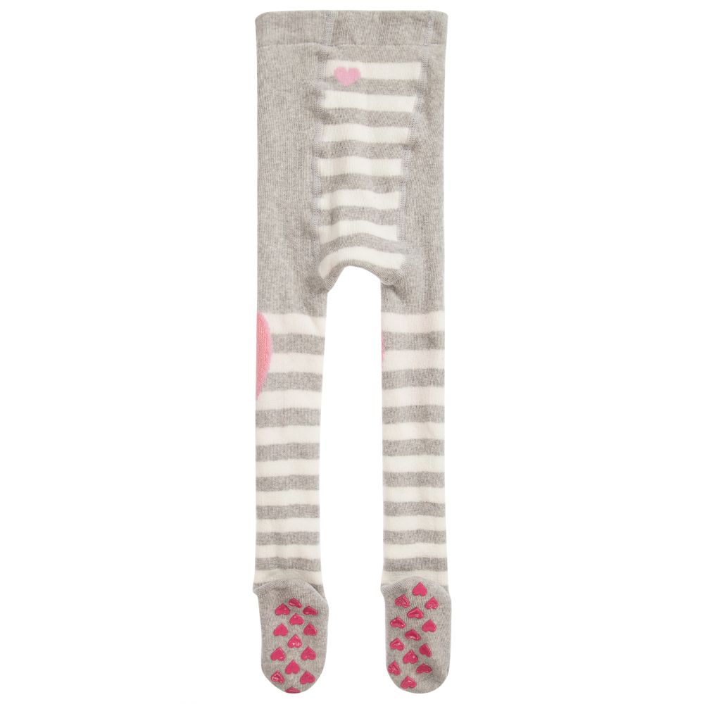 Falke Grey White Striped Tights