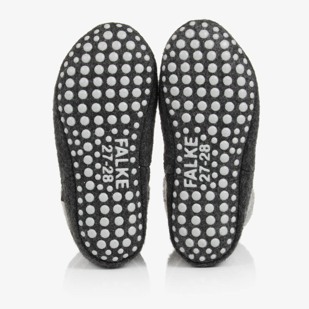 Falke-Grey Wool Slipper Socks | Childrensalon Outlet