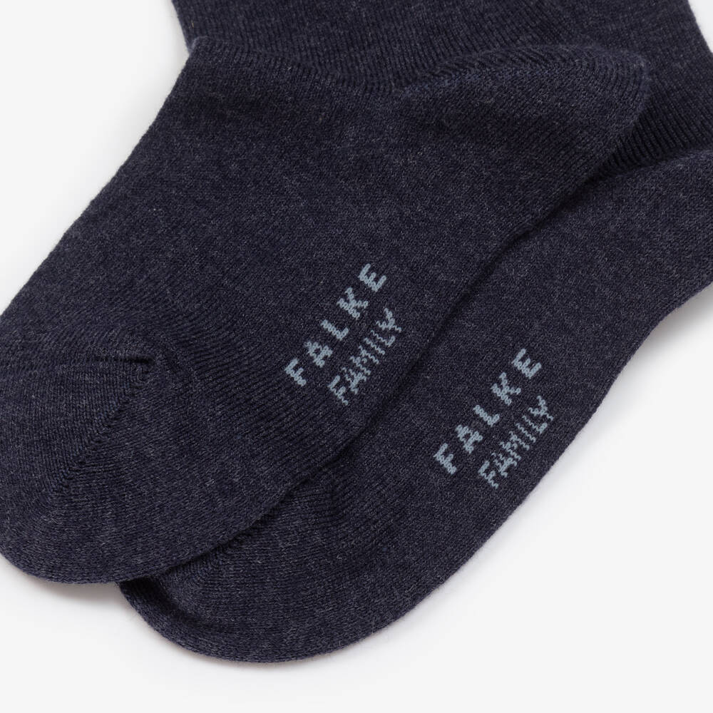 Falke-Navy Blue Cotton Ankle Length Socks | Childrensalon Outlet