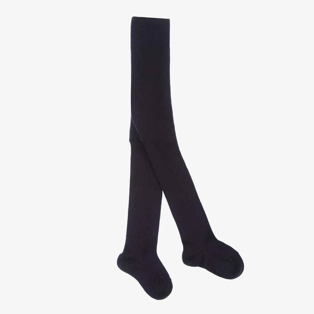 Falke - Navyblaue Baumwollstrumpfhose (B) | Childrensalon