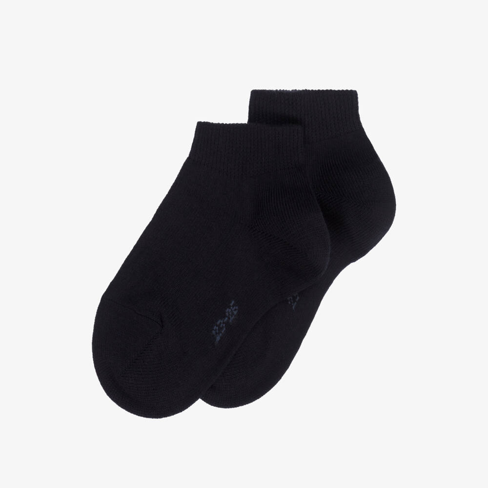Falke-Navy Blue Cotton Low Ankle Socks | Childrensalon Outlet