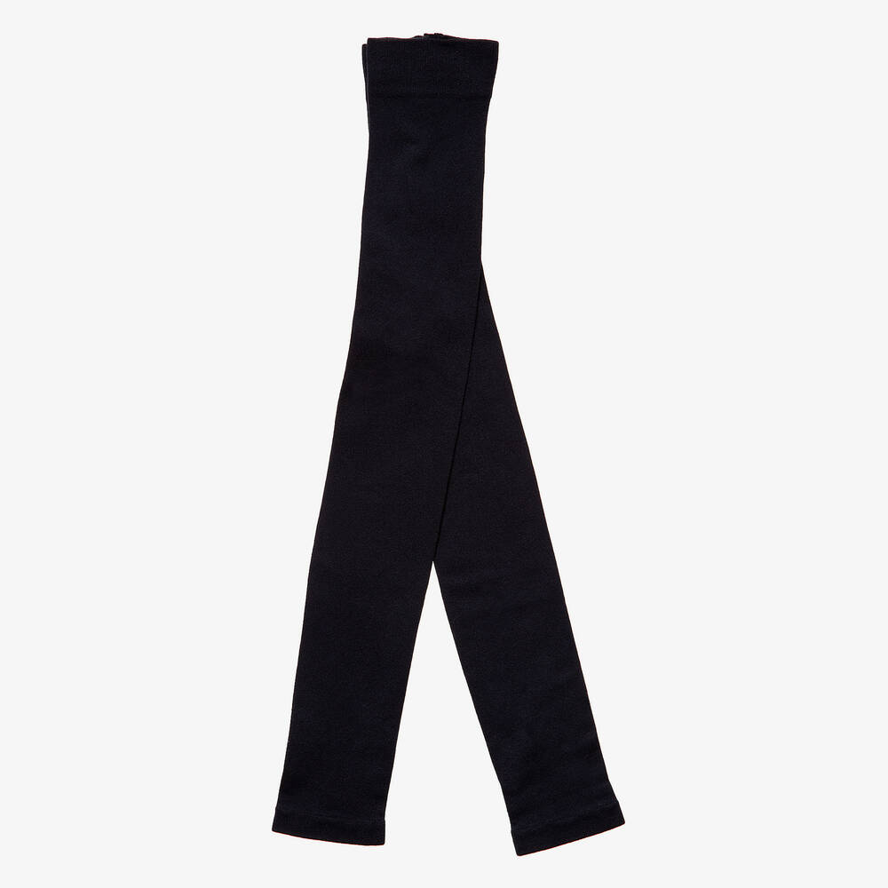 Falke-Navy Blue Fine Cotton Footless Tights | Childrensalon Outlet