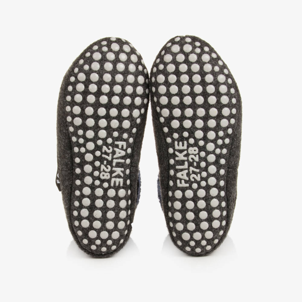 Falke-Navy Blue Wool Slipper Socks | Childrensalon Outlet