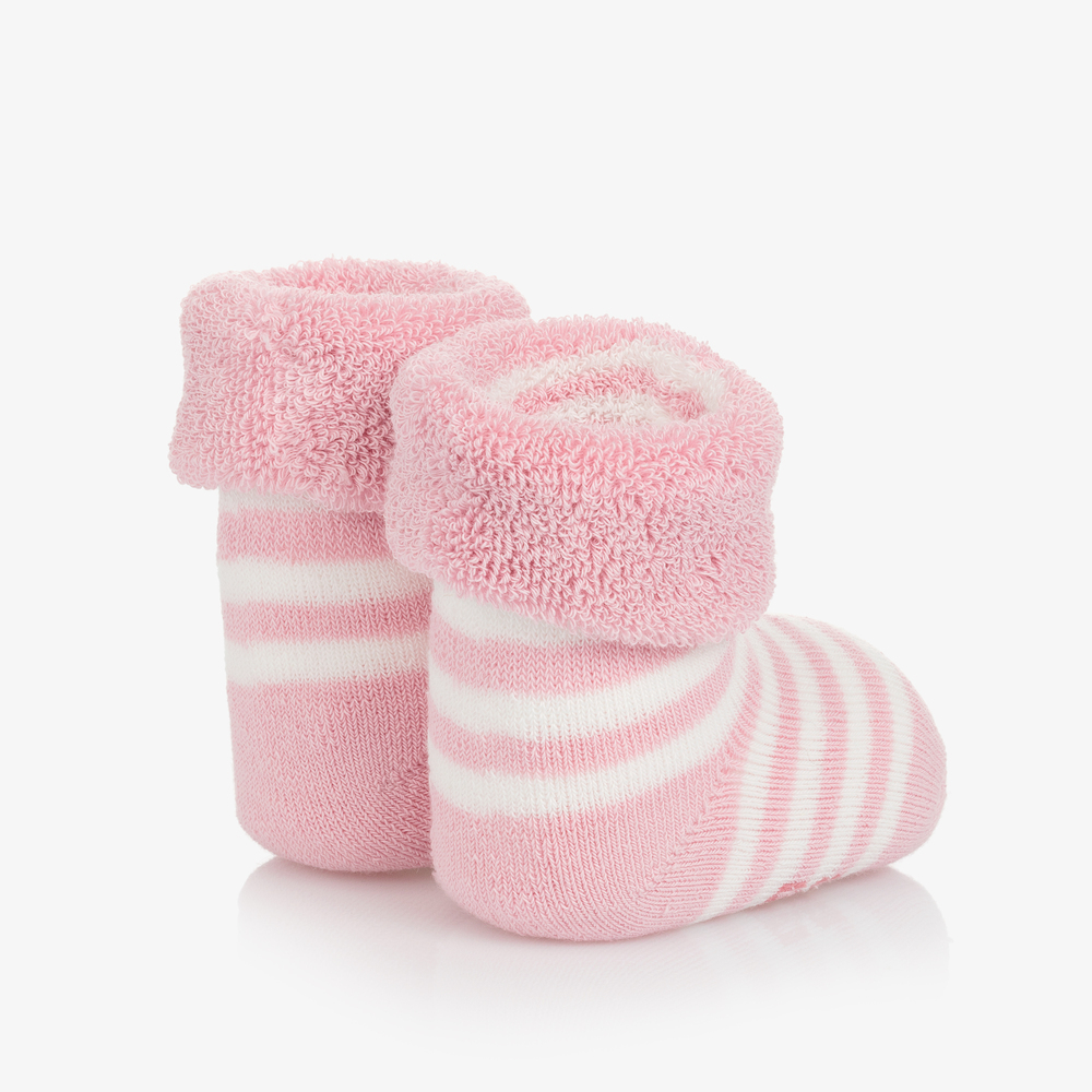 Falke-Pink Cotton Baby Socks | Childrensalon Outlet
