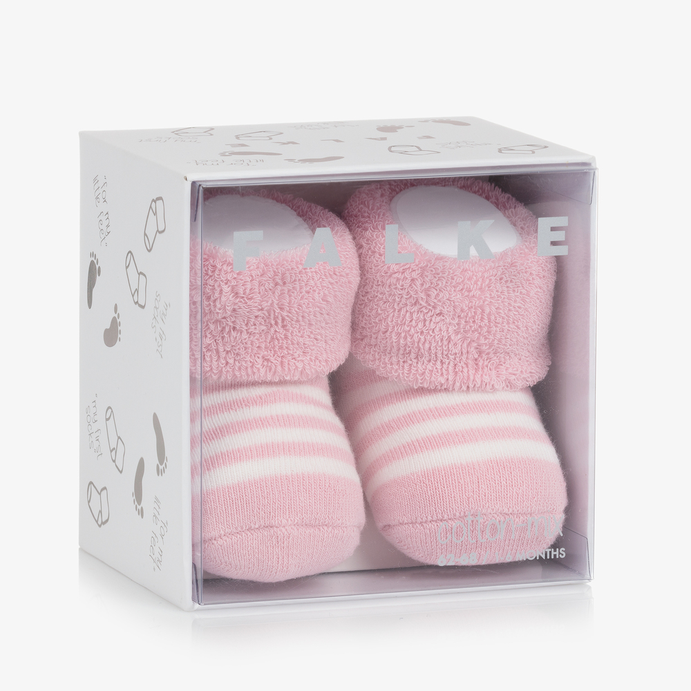 Falke-Pink Cotton Baby Socks | Childrensalon Outlet