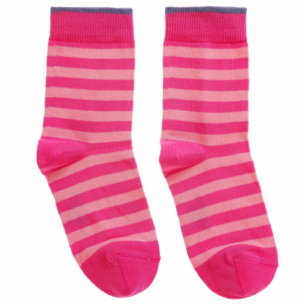 Falke - Pink Striped Cotton Socks | Childrensalon
