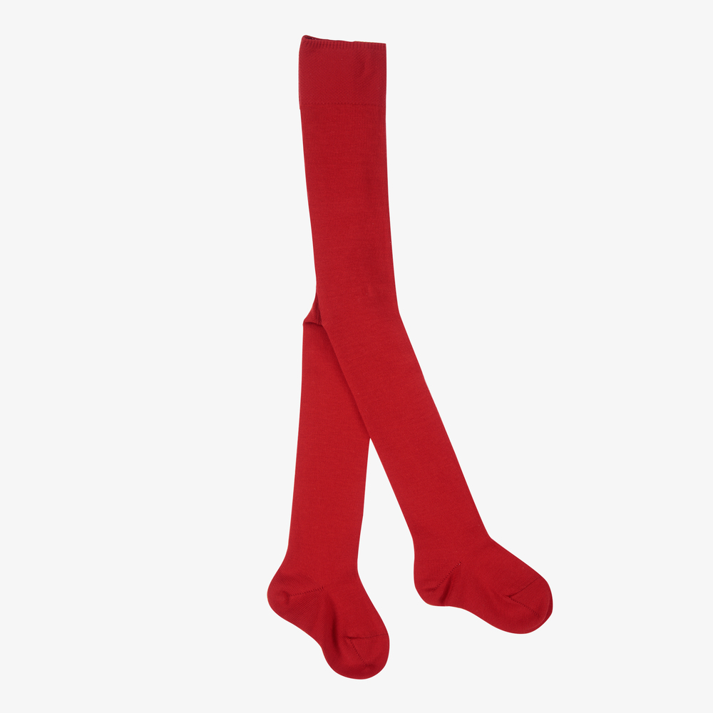 Falke - Collants rouges en coton Bébé | Childrensalon